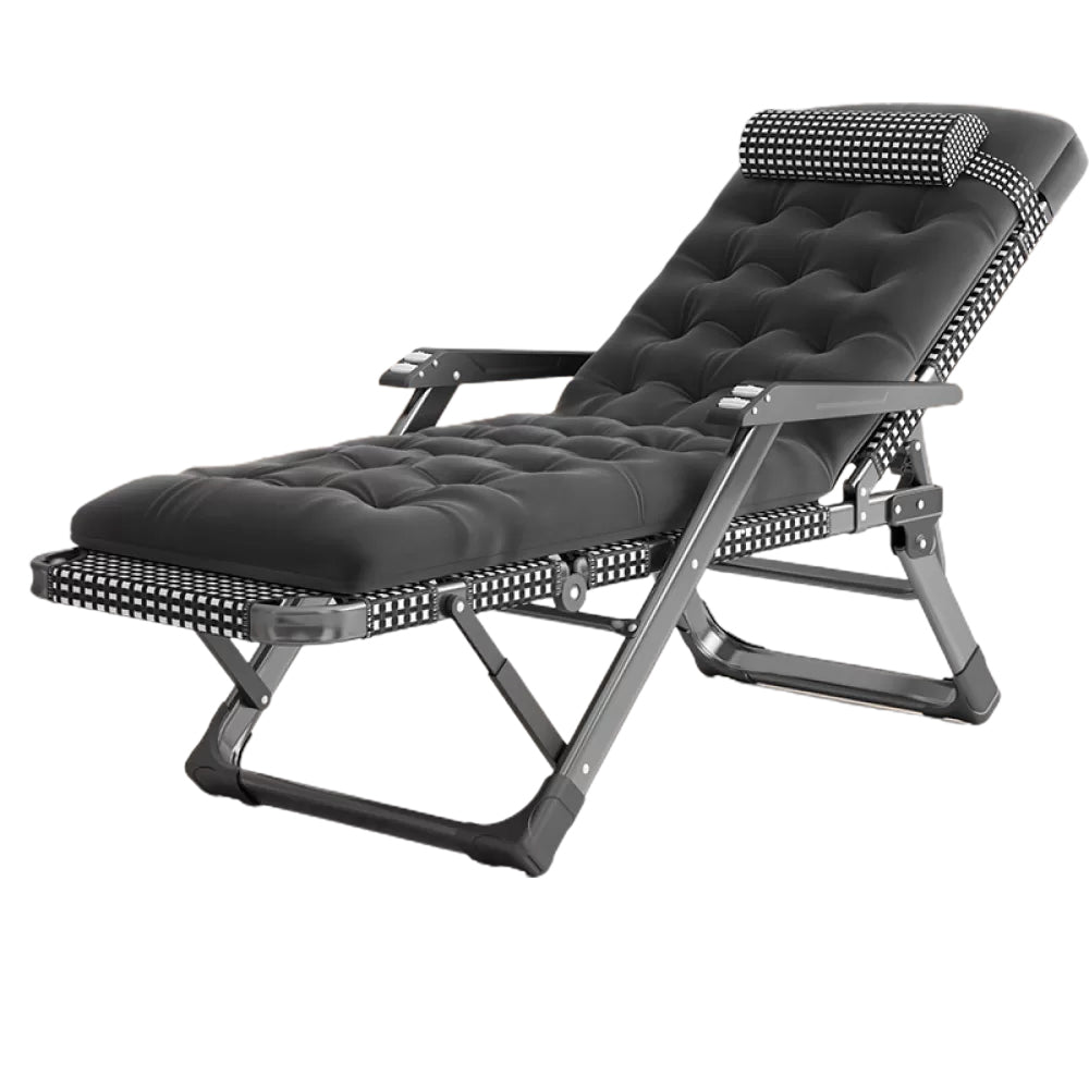 Contemporary Indoor Standard Recliner with Independent Foot Movement and Metal Base