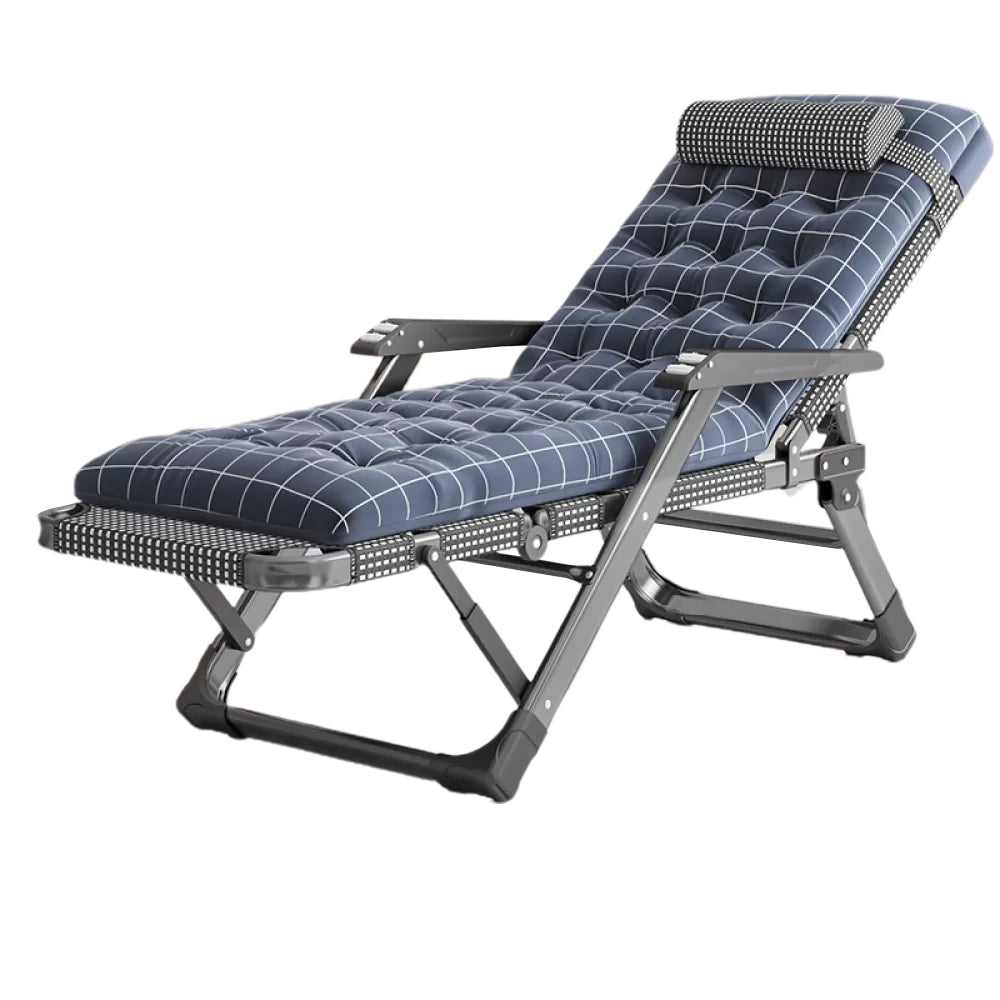 Contemporary Indoor Standard Recliner with Independent Foot Movement and Metal Base