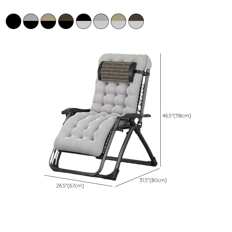 Contemporary Indoor Ergonimic Recliner in Solid Color Metal Base