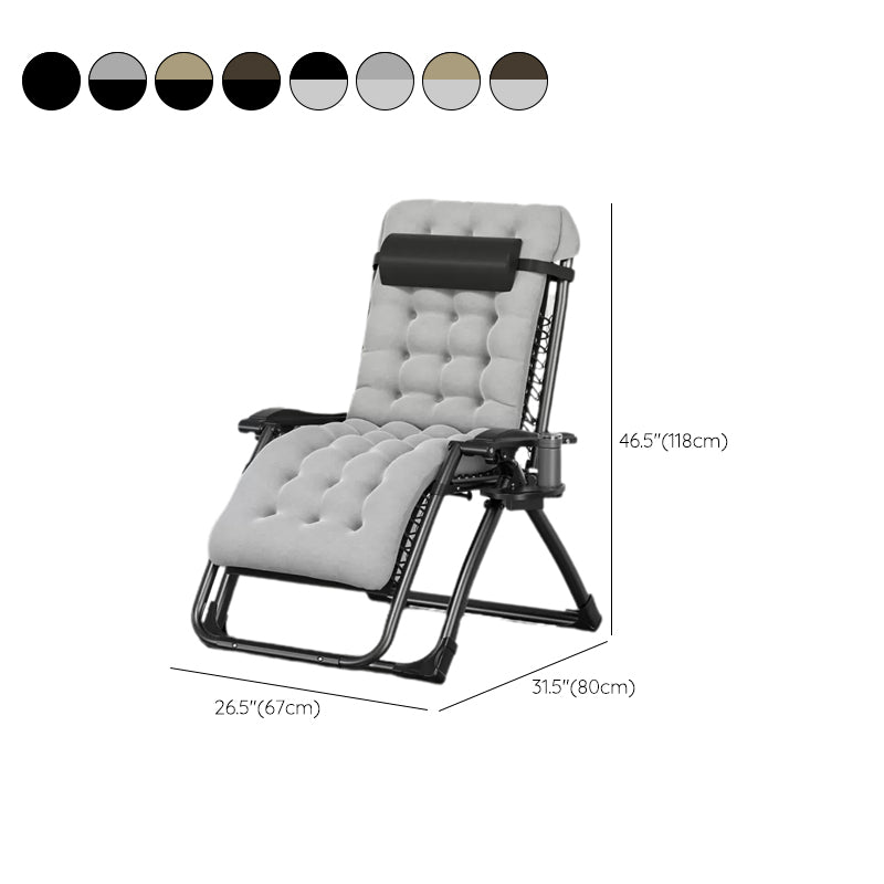 Contemporary Indoor Ergonimic Recliner in Solid Color Metal Base