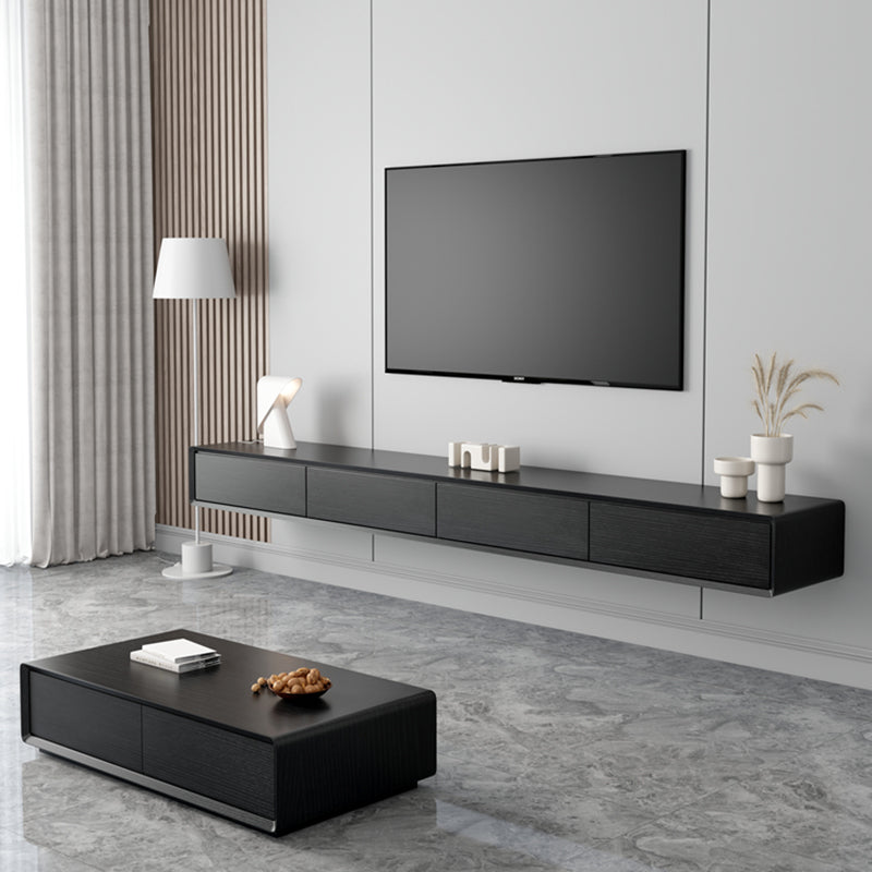 Modernism TV Console Floating Faux Wood Media Console for Home