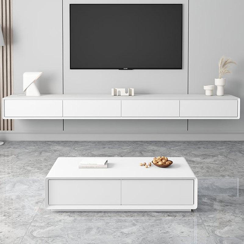 Modernism TV Console Floating Faux Wood Media Console for Home