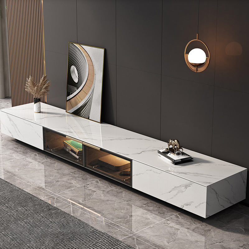 Stone TV Stand Console Contemporary Media Console with Drawers