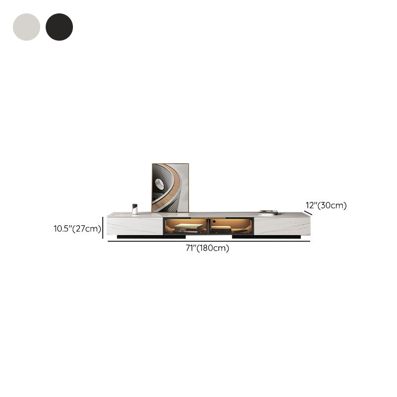 Stone TV Stand Console Contemporary Media Console with Drawers