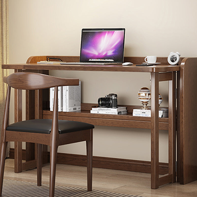 Solid Wood Writing Desk Contemporary Rectangular Folding Desk for Office