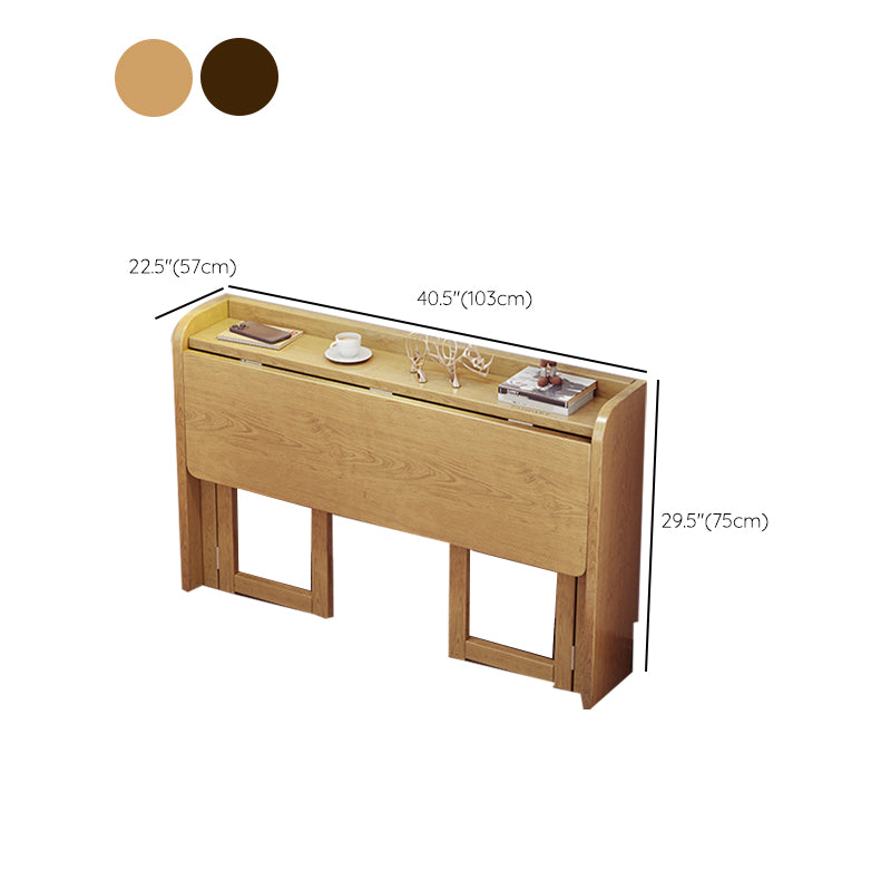 Solid Wood Writing Desk Contemporary Rectangular Folding Desk for Office