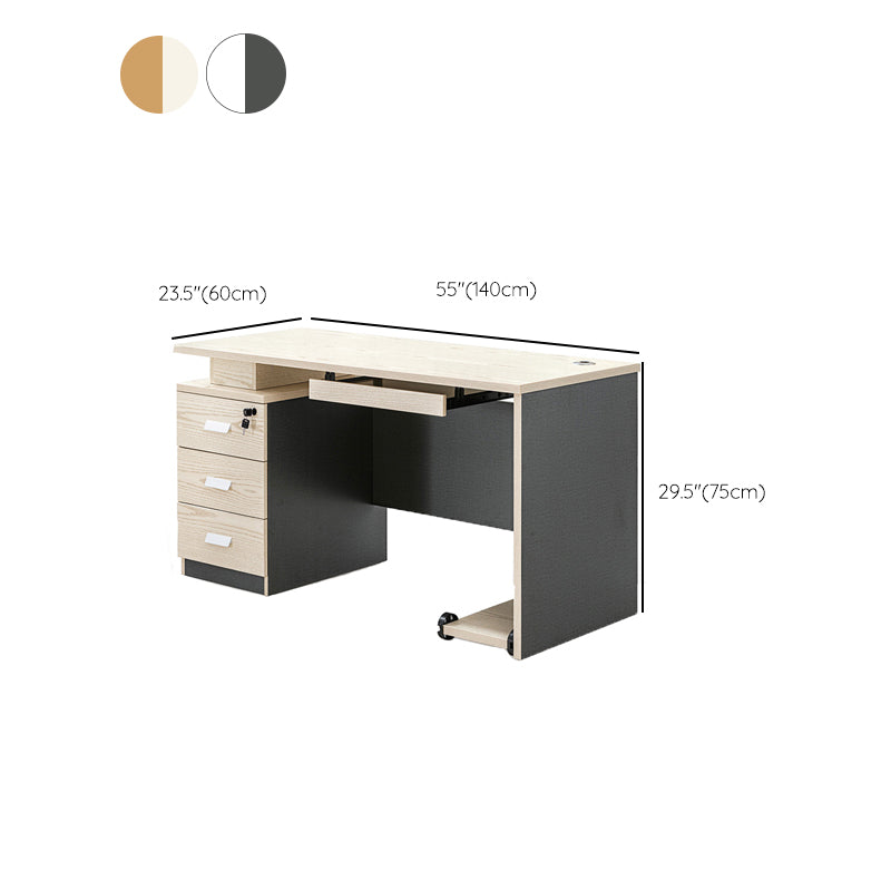 Engineered Wood Writing Desk Industrial Rectangular Desk for Office