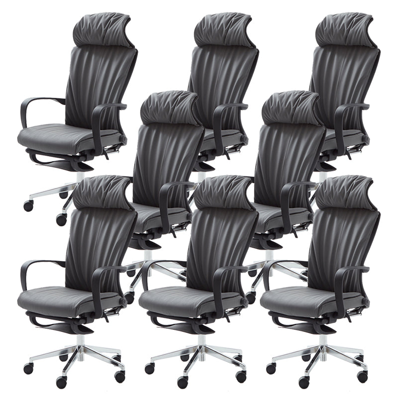 Modern Fixed Arms Managers Chair Adjustable Seat Height Desk Chair for Office