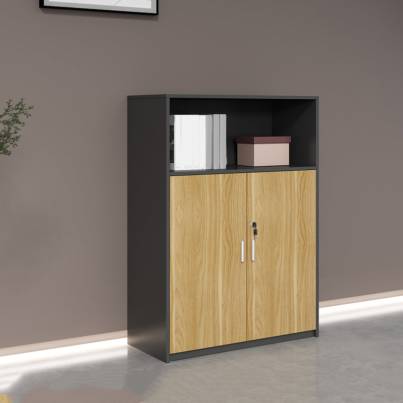 Nordic Lateral Filing Cabinet Wood Frame Key Locking File Cabinet