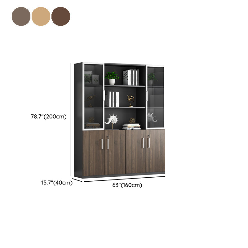 Vertical Contemporary File Cabinet Wooden Frame Filing Cabinet