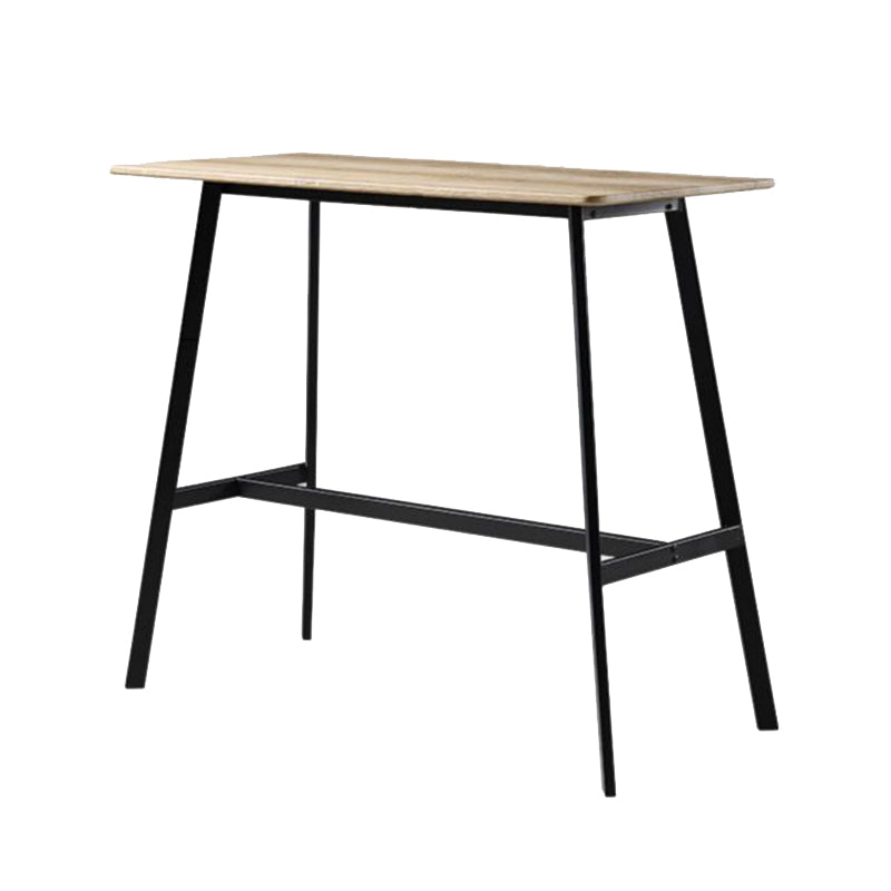 Rectangle Top Bistro Table Industrial Style Pub Table with Metal Frame