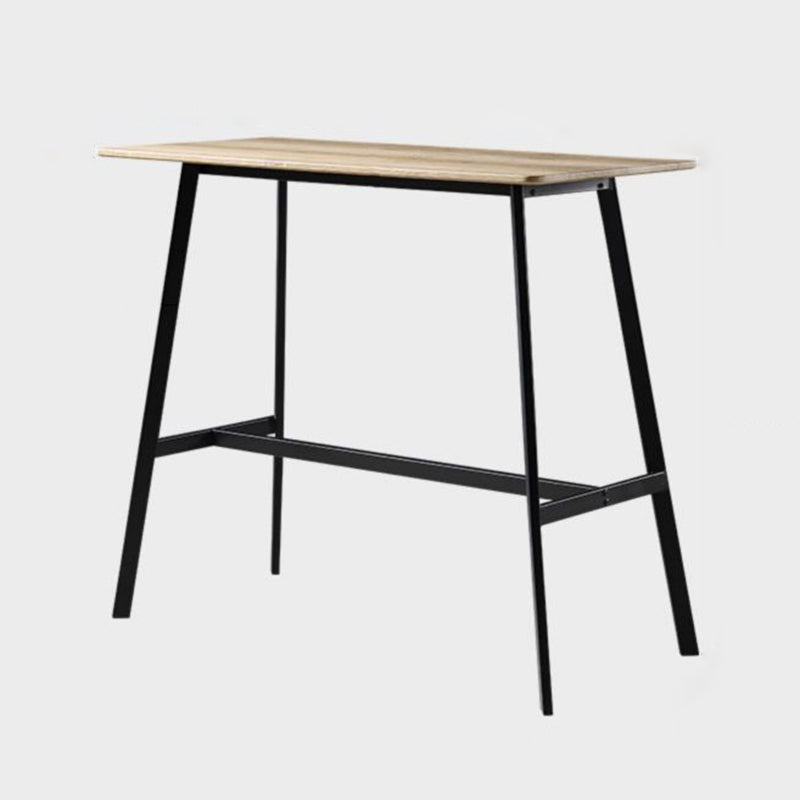 Rectangle Top Bistro Table Industrial Style Pub Table with Metal Frame