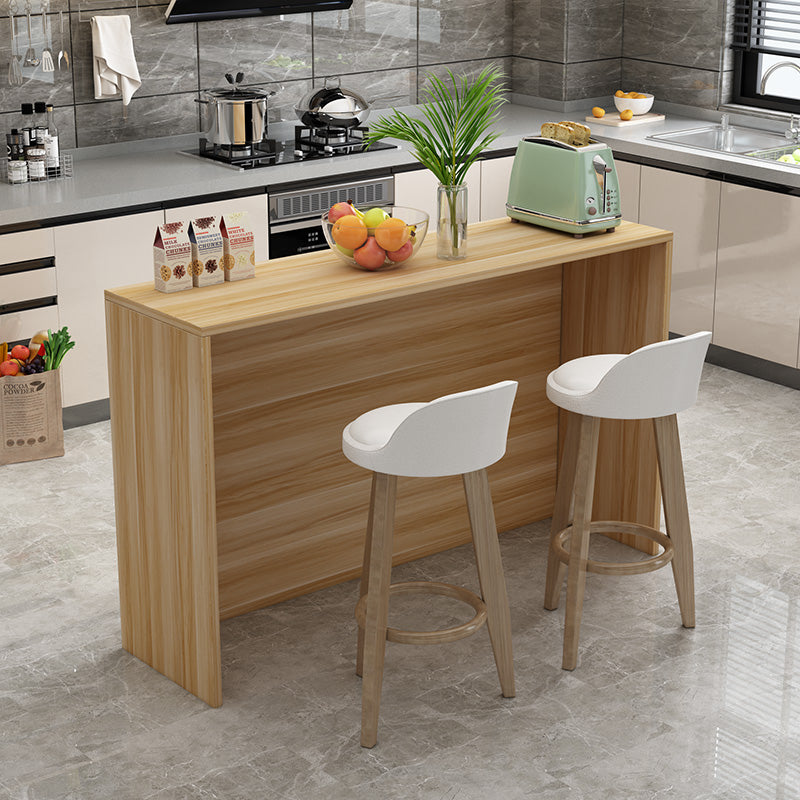 Modern Wood Bar Dining Table Rectangle Bar Table for Kitchen