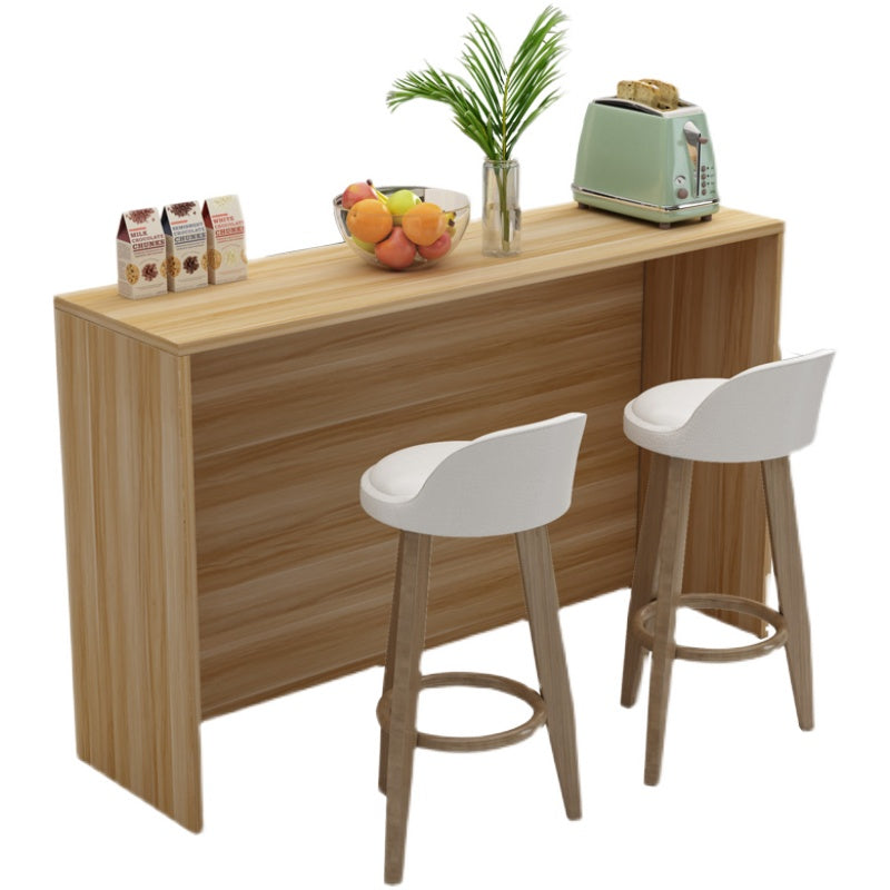 Modern Wood Bar Dining Table Rectangle Bar Table for Kitchen