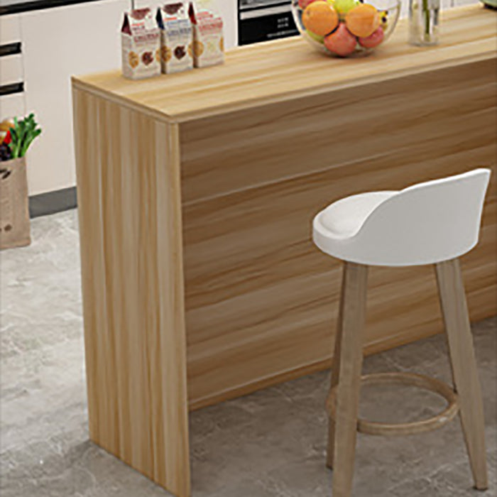 Modern Wood Bar Dining Table Rectangle Bar Table for Kitchen