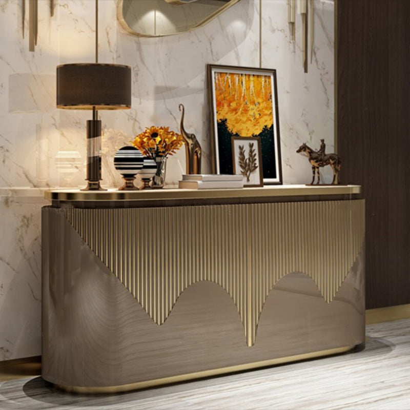 Glam Sideboard Cabinet Engineered Wood Sideboard Table with Doors for Dining Room