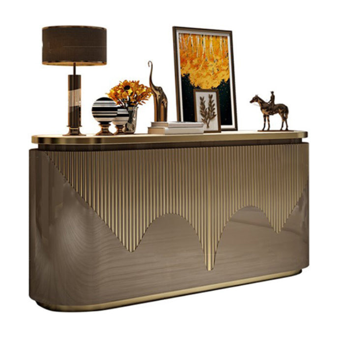 Glam Sideboard Cabinet Engineered Wood Sideboard Table with Doors for Dining Room