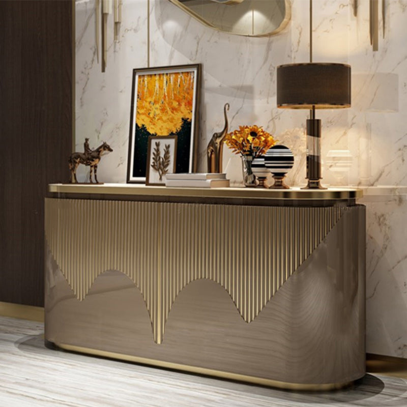 Glam Sideboard Cabinet Engineered Wood Sideboard Table with Doors for Dining Room