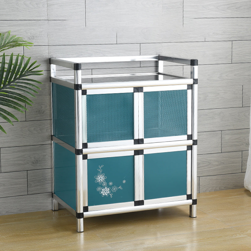 Contemporary Sideboard Cabinet Metal Sideboard Table with Doors for Dining Room