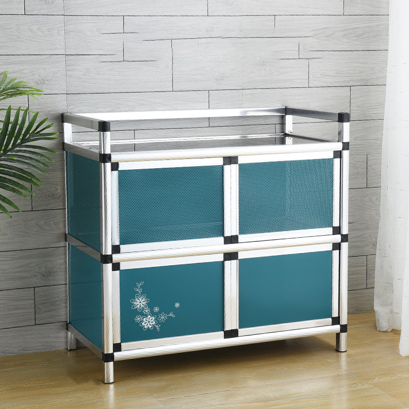 Contemporary Sideboard Cabinet Metal Sideboard Table with Doors for Dining Room