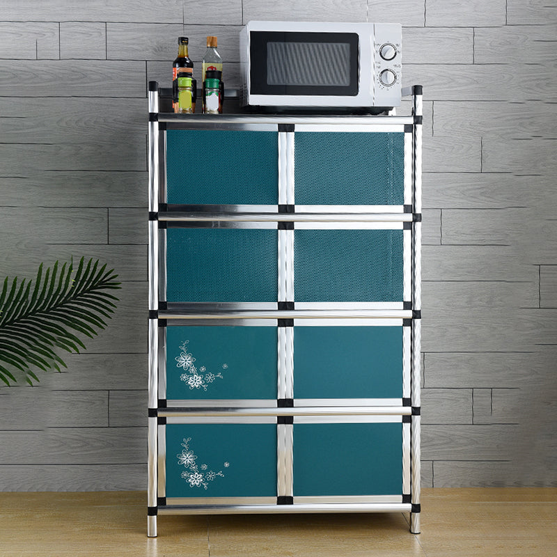 Contemporary Sideboard Cabinet Metal Sideboard Table with Doors for Dining Room