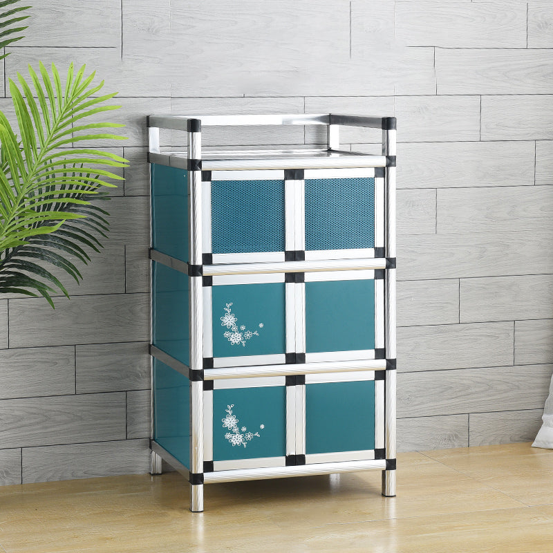 Contemporary Sideboard Cabinet Metal Sideboard Table with Doors for Dining Room