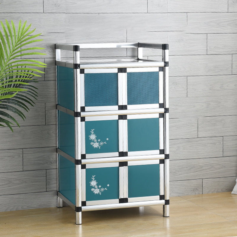 Contemporary Sideboard Cabinet Metal Sideboard Table with Doors for Dining Room