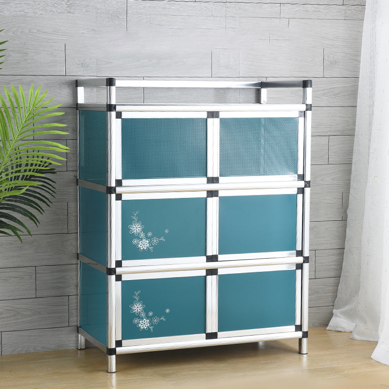 Contemporary Sideboard Cabinet Metal Sideboard Table with Doors for Dining Room