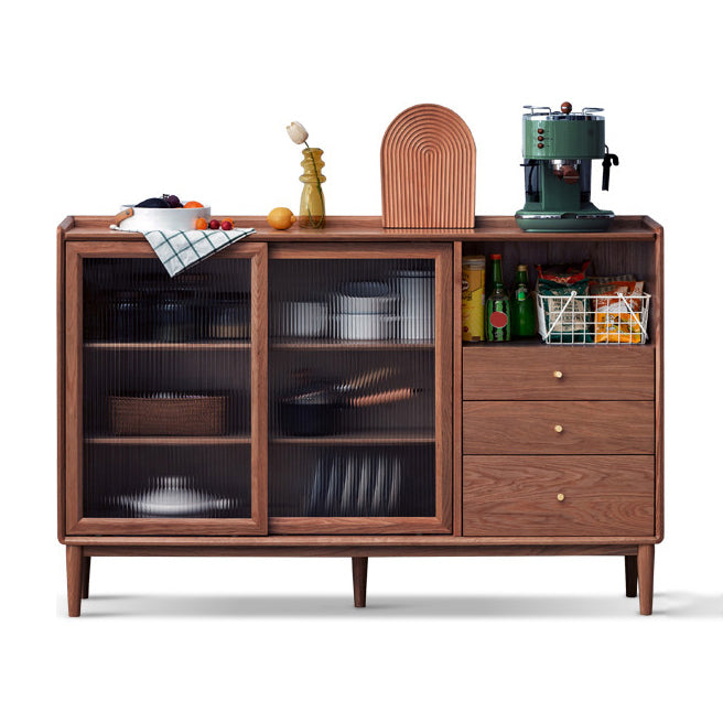 Contemporary Sideboard Cabinet Oak Sideboard Table with Drawers for Dining Room