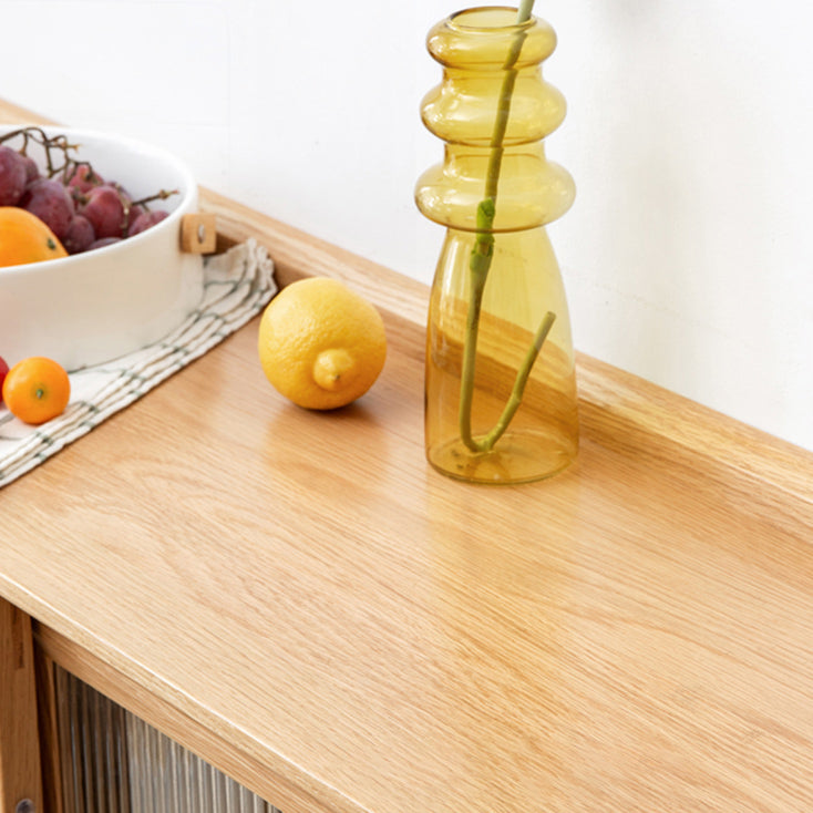 Contemporary Sideboard Cabinet Oak Sideboard Table with Drawers for Dining Room