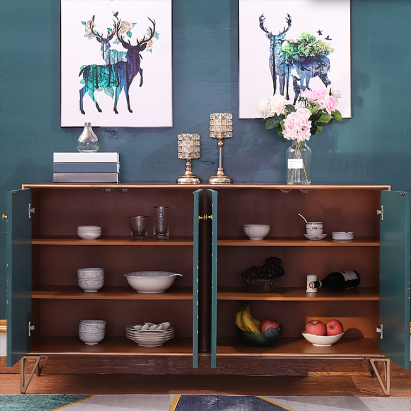 Glam Side Board Birch Sideboard Table with Doors for Dining Room