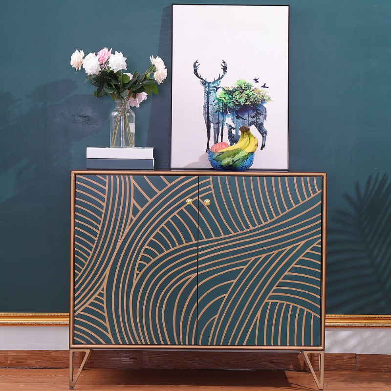 Glam Side Board Birch Sideboard Table with Doors for Dining Room