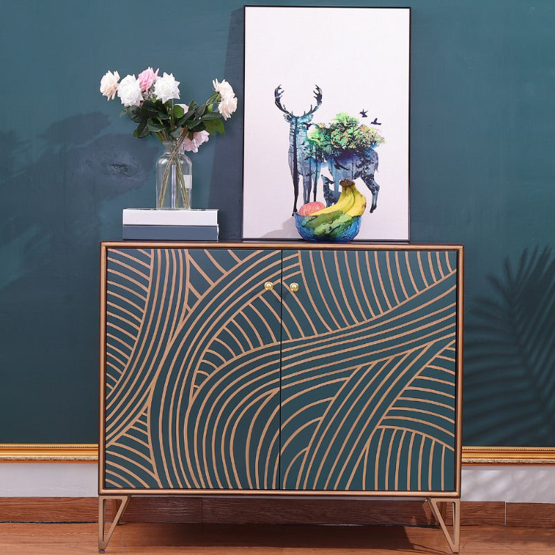 Glam Side Board Birch Sideboard Table with Doors for Dining Room