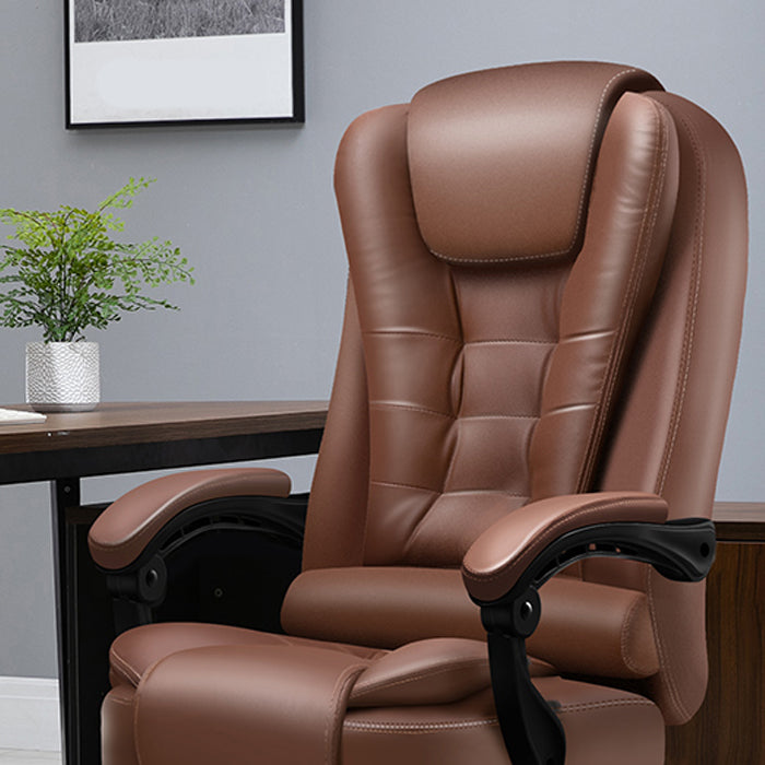 Contemporary Recliner Chair with Arms in Pu Leather/Grain Leather