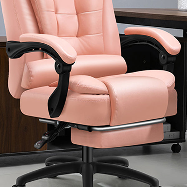 Contemporary Recliner Chair with Arms in Pu Leather/Grain Leather