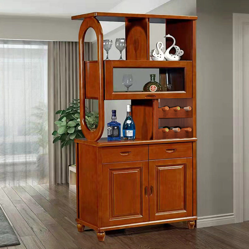Modern Solid Wood Cabinet 15.74" Wide Accent Cabinet with Drawers and Doors