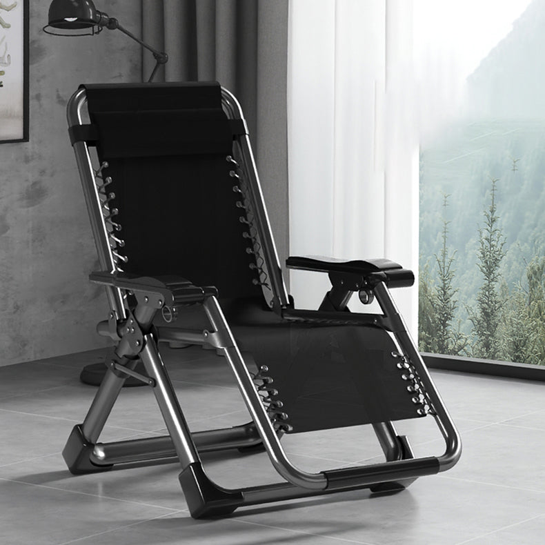 Indoor Recliner Chair with Metal Base and Position Lock and Arms