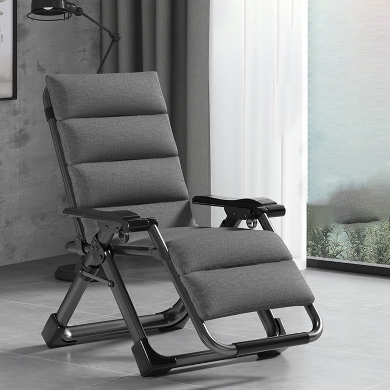 Indoor Recliner Chair with Metal Base and Position Lock and Arms