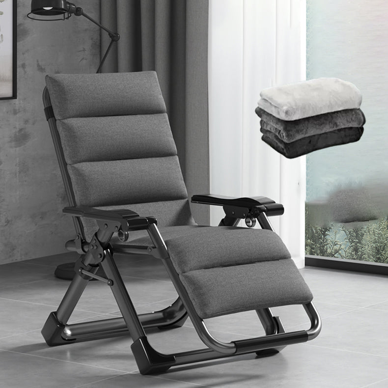 Indoor Recliner Chair with Metal Base and Position Lock and Arms