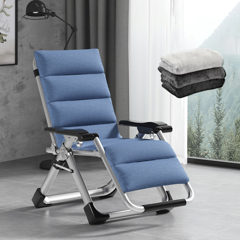 Indoor Recliner Chair with Metal Base and Position Lock and Arms