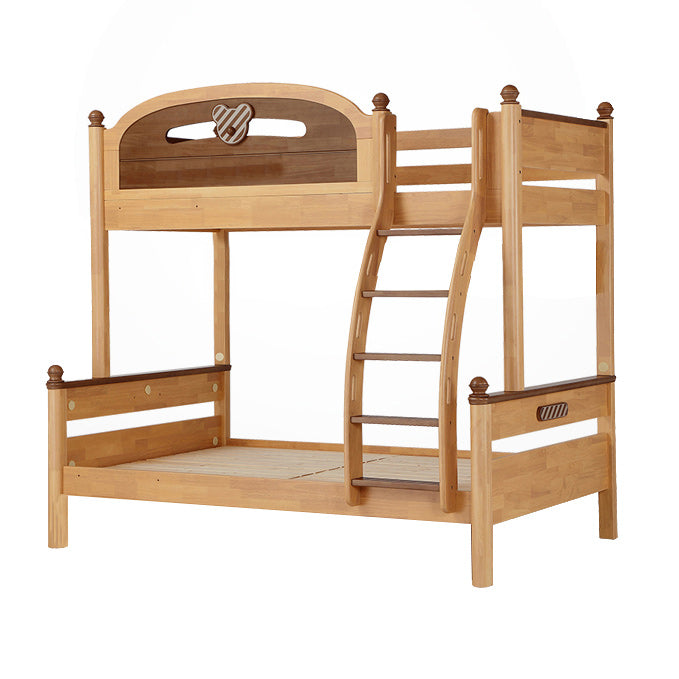 Full/Twin Size Bunk Bed Solid Wood Bed Frame for Kids with Storage