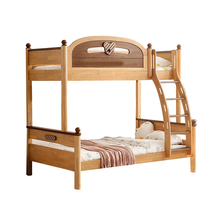 Full/Twin Size Bunk Bed Solid Wood Bed Frame for Kids with Storage