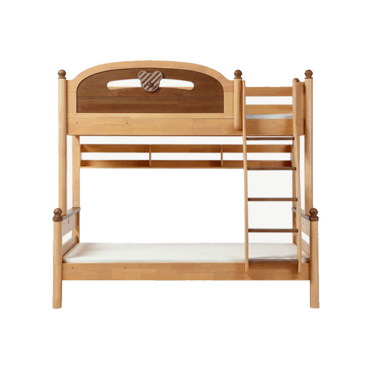 Full/Twin Size Bunk Bed Solid Wood Bed Frame for Kids with Storage