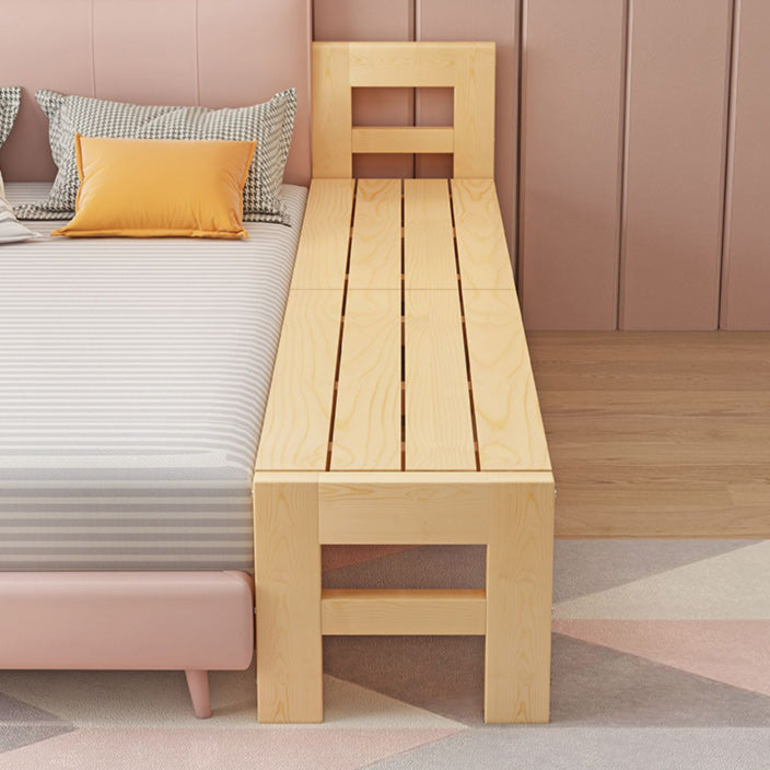 Twin Size Open Frame Bed Folding Pine Wood Bed Frame with Mattress