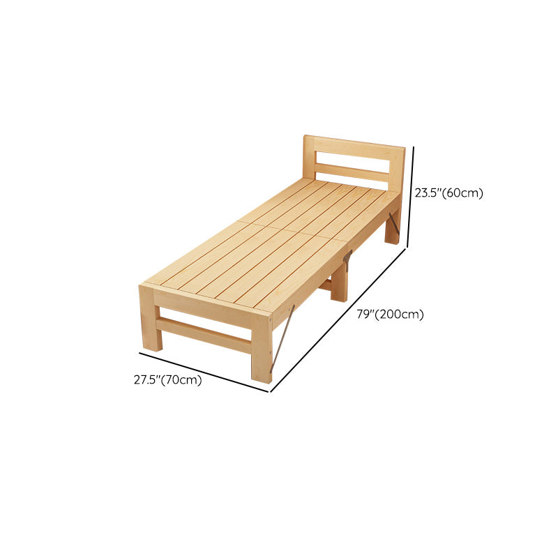 Twin Size Open Frame Bed Folding Pine Wood Bed Frame with Mattress