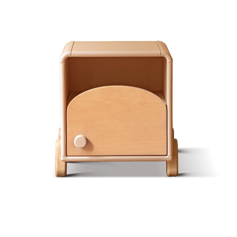 No Theme Modern Solid Wood Cabinet Included Kids Bedside Table with Storage