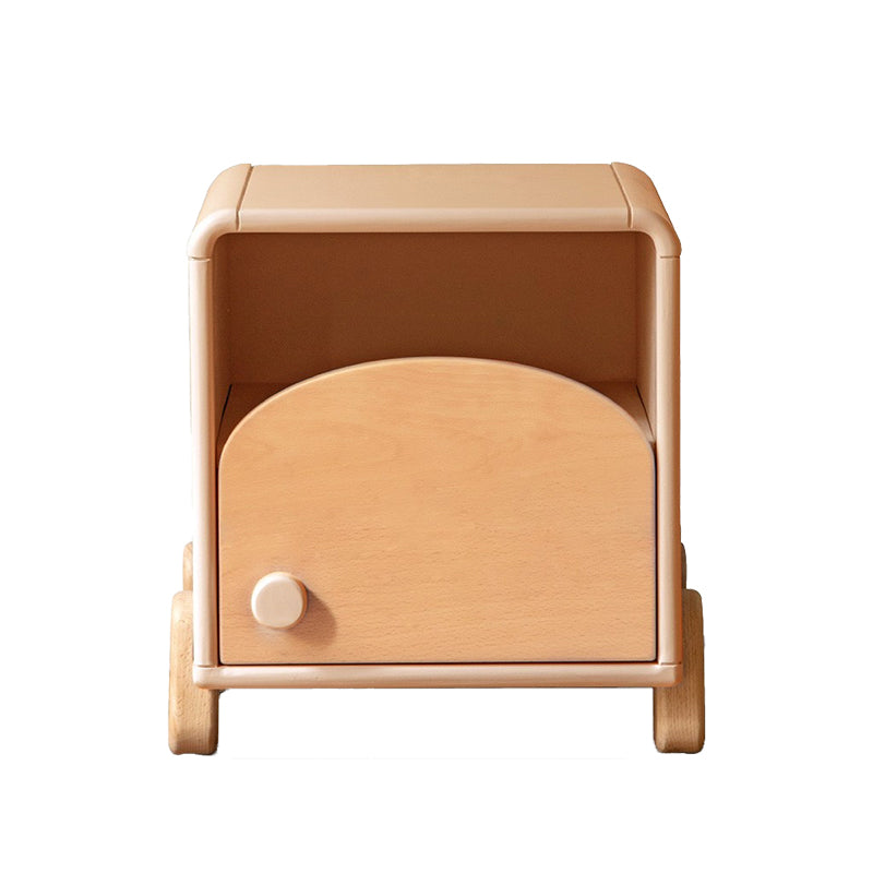 No Theme Modern Solid Wood Cabinet Included Kids Bedside Table with Storage