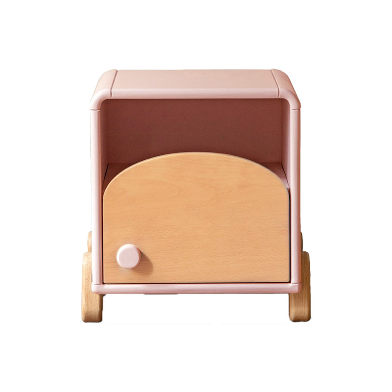 No Theme Modern Solid Wood Cabinet Included Kids Bedside Table with Storage