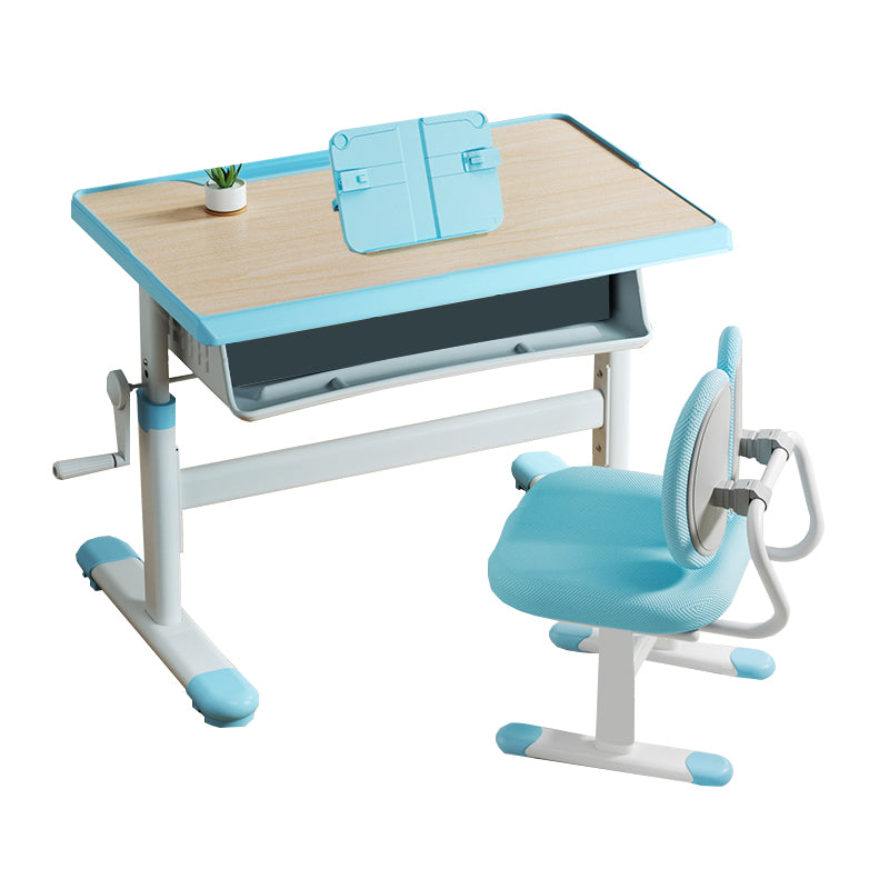 Study Desk with Storage Drawer Home Multifunctional Lifting Wooden Desk and Chair