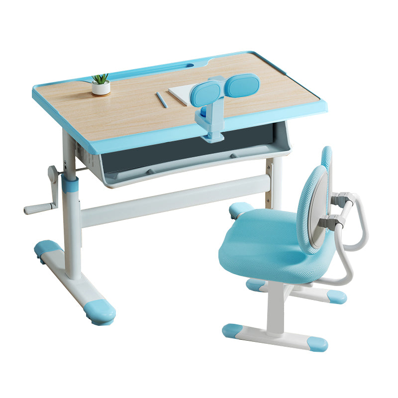 Study Desk with Storage Drawer Home Multifunctional Lifting Wooden Desk and Chair